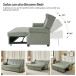 Ruedi Transitional 73.6" Vegan Leather Sofa Bed with Tufted Back and Nailhead