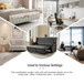 Ruedi Transitional 73.6" Vegan Leather Sofa Bed with Tufted Back and Nailhead