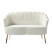 Yeran Velvet 50.2" 2-Seats Loveseat with Flower Shaped Back Design