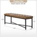 Cristian Genuine Leather Tufted Bedroom Bench with Metal Legs