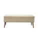 Willa 45.5 in. Upholstered Flip Top Storage Bench with Adjustable Pads at the Bottom of the Legs