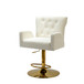 Luciana Modern Velvet Adjustable Swivel Bar Stool with Tufted Back