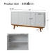 Horaz Wood 60 in.W 4-Doors Mid-Century Modern Sideboard with Solid Wood Legs