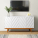 Horaz Wood 60 in.W 4-Doors Mid-Century Modern Sideboard with Solid Wood Legs