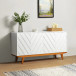Horaz Wood 60 in.W 4-Doors Mid-Century Modern Sideboard with Solid Wood Legs by Karat Home
