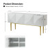 Joschka Paint Finish 71 in.Wide Modern Storage Sideboard with 3D Viewing Standard and Metal Legs