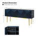 Joschka Paint Finish 71 in.Wide Modern Storage Sideboard with 3D Viewing Standard and Metal Legs