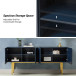 Joschka Paint Finish 71 in.Wide Modern Storage Sideboard with 3D Viewing Standard and Metal Legs
