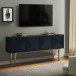 Joschka Paint Finish 71 in.Wide Modern Storage Sideboard with 3D Viewing Standard and Metal Legs