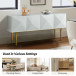 Joschka Paint Finish 71 in.Wide Modern Storage Sideboard with 3D Viewing Standard and Metal Legs