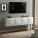 Joschka Paint Finish 71 in.Wide Modern Storage Sideboard with 3D Viewing Standard and Metal Legs