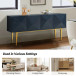 Joschka Paint Finish 71 in.Wide Modern Storage Sideboard with 3D Viewing Standard and Metal Legs