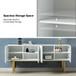 Joschka Paint Finish 71 in.Wide Modern Storage Sideboard with 3D Viewing Standard and Metal Legs