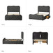 Delia Classic Button-Tufted Storage Bed with LED Light
