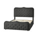 Delia Classic Button-Tufted Storage Bed with LED Light