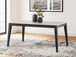 Jettaya - Black / White - Rectangular Dining Room Table