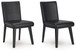 Jettaya - Black - Dining Upholstered Side Chair (Set of 2)