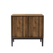 Franz 32 in. Tall 2-Door Accent Storage Cabinet with Adjustable Shelves and Metal Legs
