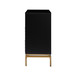 Vico Mid-Century 31 in. Tall Embossed Pattern 3 Drawer Storage Cabinet Set with a Metal Base