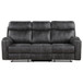 Hirah - Motion Sofa - Dark Gray Polish Microfiber