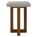 Keven - End Table - Faux Concrete Top & Walnut  Finish