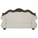 Pierce - Loveseat With 3 Pillows - Beige Fabric & Cherry