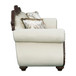 Pierce - Sofa With 5 Pillows - Beige Fabric & Cherry