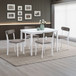 Fidelity - 5 Piece Dining Set - White & Gray