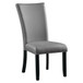 Caralin - Side Chair (Set of 2) - Gray Synthetic Leather & Black
