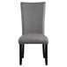 Caralin - Side Chair Set of 2) - Gray Synthetic Leather & Black
