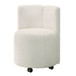 Blayde - Side Chair With Swivel (Set of 2) - White Chenille Fabric