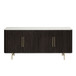 Clayten - Server - White Natural Marble Top & Espreeso Finish
