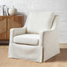 Stan Farmhouse Slipcover Rocking Swivel Chair by Karat Home