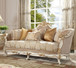 HD-2669 - 3 Piece Sofa Set - Ivory With Gold Highlight