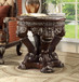 HD-8017 - End Table - Brown Cherry With Silver Highlights
