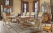 HD-8024 - 7 Piece Dining Set - Cedar Red With Gold Highlight