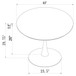 Arkell - Round Faux Marble Top Dining Table