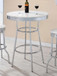 Retro - Round 30" 1950's Bistro Pub Height Bar Table