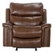 Ceretti - Power Wall Hugger Recliner - Brown Top Grain Italian Leather Match