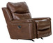 Ceretti - Power Wall Hugger Recliner - Brown Top Grain Italian Leather Match