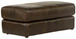 Pavia - Top Grain Italian Leather Match Ottoman - Cocoa