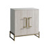 Larkin - Faux Marble Wine Cabinet - Pearl Silver