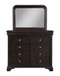Dominique - 2 Piece Dresser And Mirror - Dark Brown
