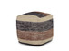Jamal - Square Handwoven Woolen Pouf - Beige