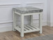 Canova - Gray Marble Top End Table - White