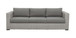 Blakley - Outdoor Sofa With Half Round Wicker - Gray