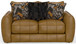 Corvara - Top Grain Italian Leather Match Loveseat - Caramel