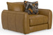 Corvara - Top Grain Italian Leather Match Chair & 1/2 - Caramel