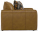 Corvara - Top Grain Italian Leather Match Chair & 1/2 - Caramel