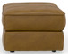 Corvara - Top Grain Italian Leather Match Ottoman - Caramel